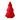 DM VELVET CHRISTMAS TREE 10.6" RED