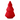DM VELVET CHRISTMAS TREE 10.6" RED