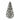 Árbol de Navidad de vidrio Mercury vista principal #color_plata_tamano_chico