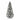 Árbol de Navidad de vidrio Mercury vista principal #color_plata_tamano_mediano