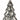 Árbol de Navidad de vidrio Mercury vista acercamiento #color_plata