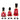CASCANUECES ROJO BLANCO Y NEGRO SET 3